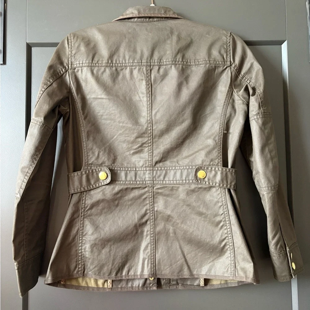 J. Crew Dark Downtown Field Waxed Cotton Utility Jacket